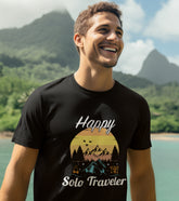 Happy Solo Traveler Unisex Half Sleeve T-Shirt